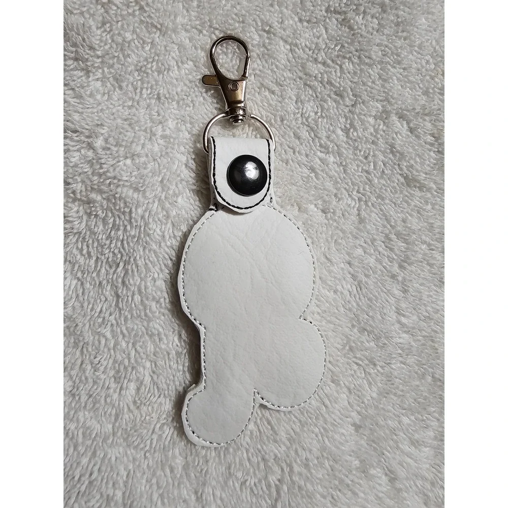 Letter R Keychain Initial Bag Charm Green White Monogram Key Ring‎